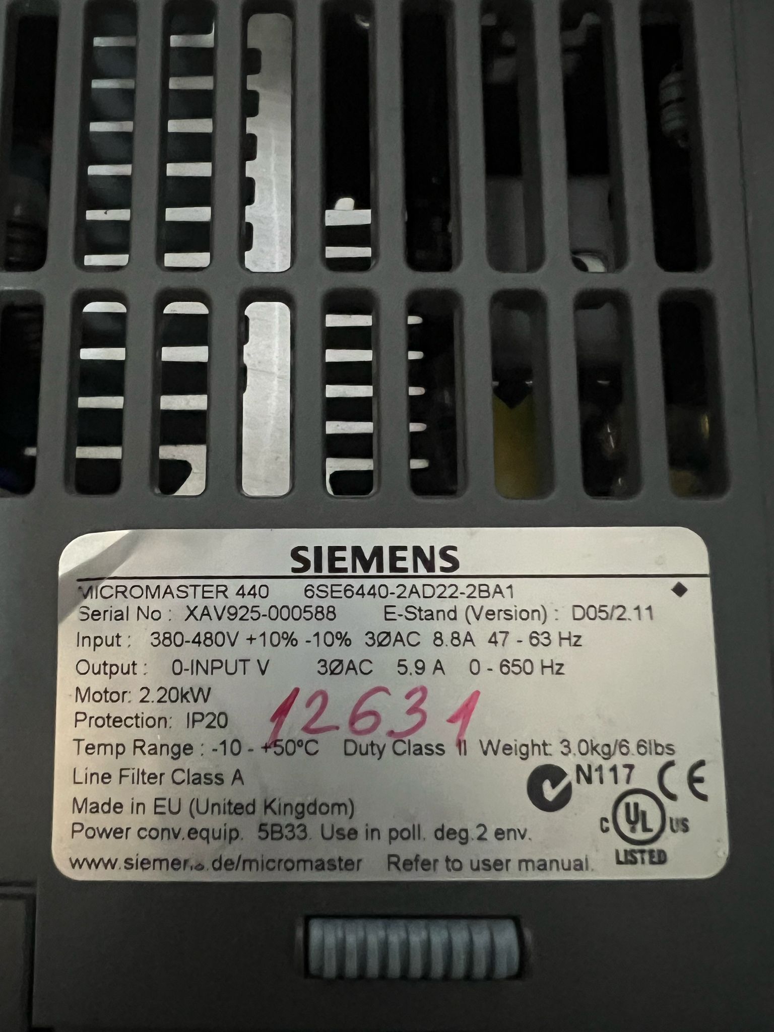 Siemens MICROMASTER 440 thumbnail