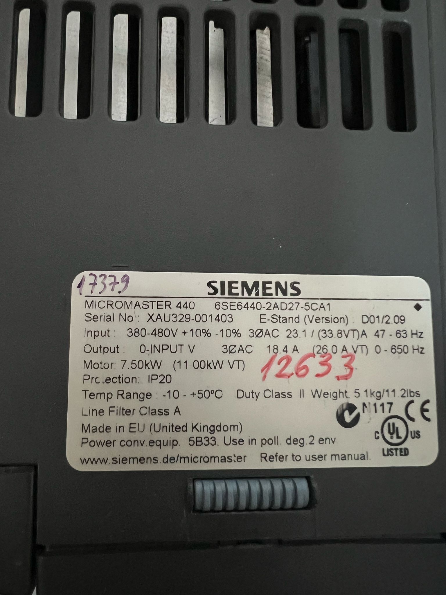 Siemens MICROMASTER 440 thumbnail
