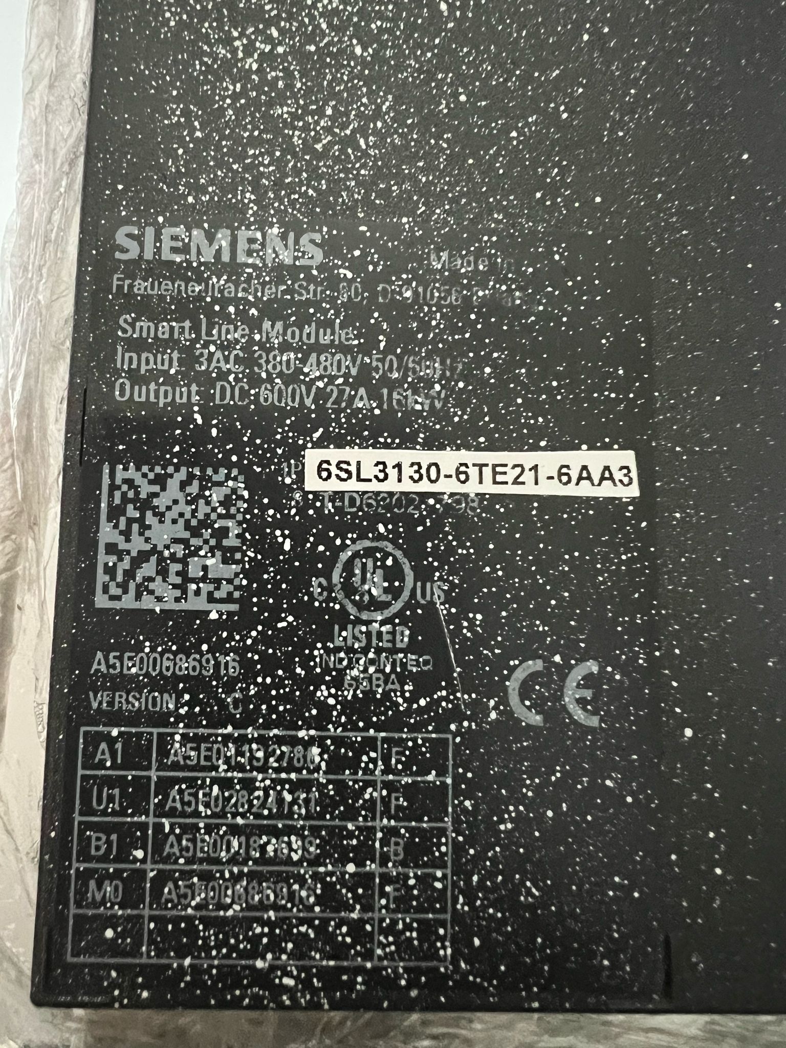 Siemens SINAMICS S120 Smart Line Module 16kW thumbnail