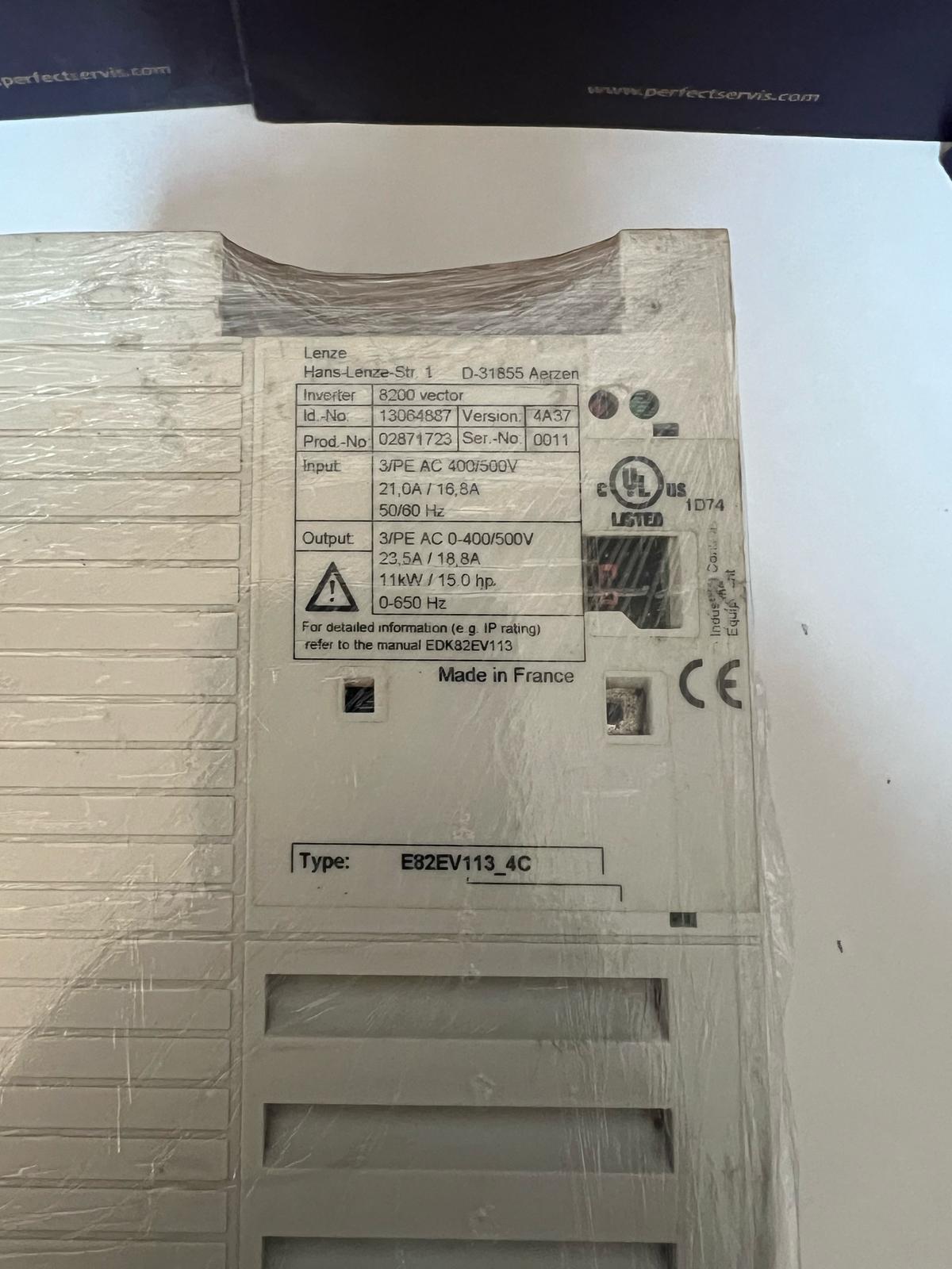 Lenze 8200 Vector E82EV113-4C Frekans İnvertörü – 11 kW, 400/500 V thumbnail