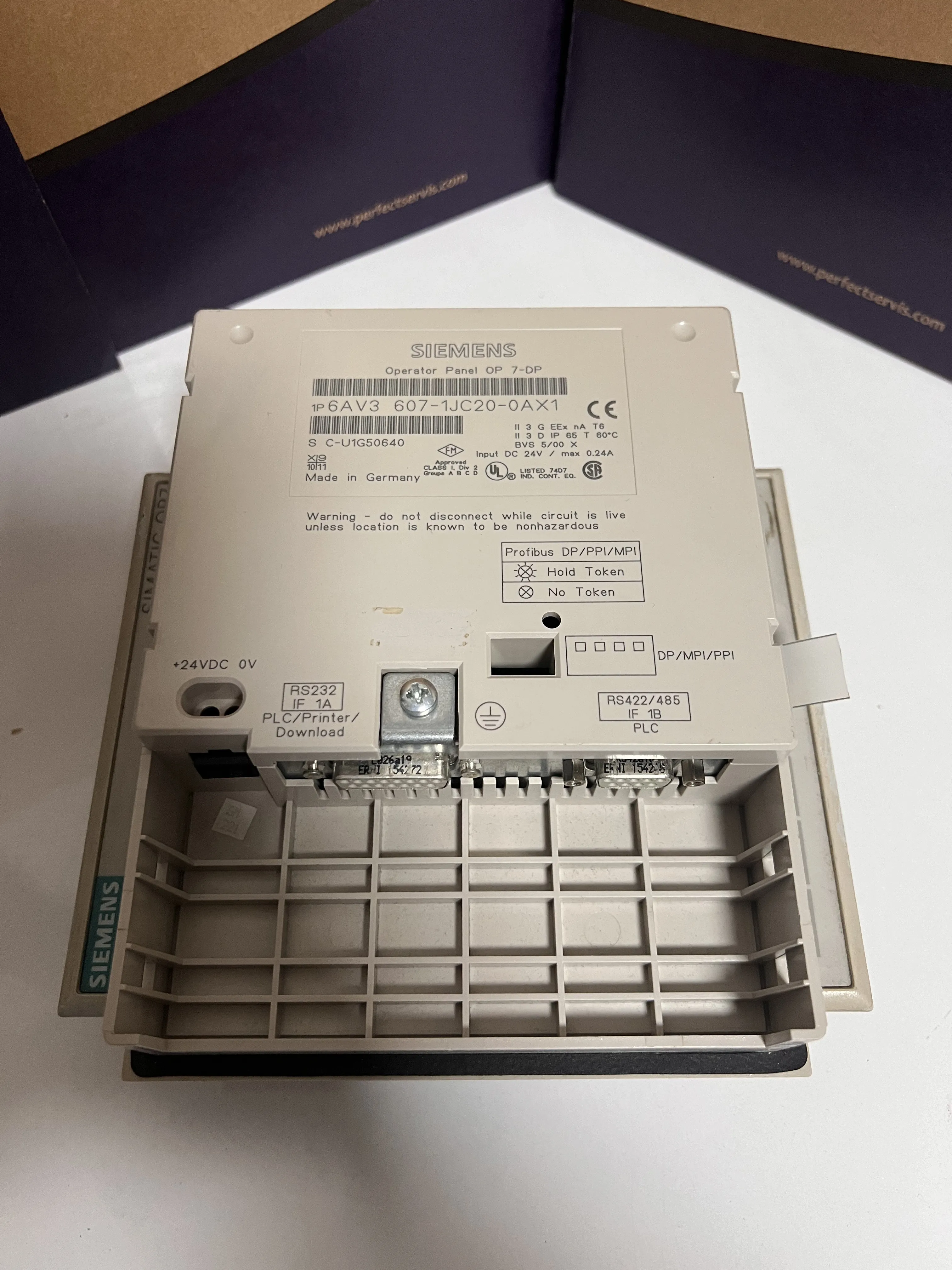 Siemens 6AV3607-1JC20-0AX1 OP7 | SIMATIC HMI Operator Panel thumbnail