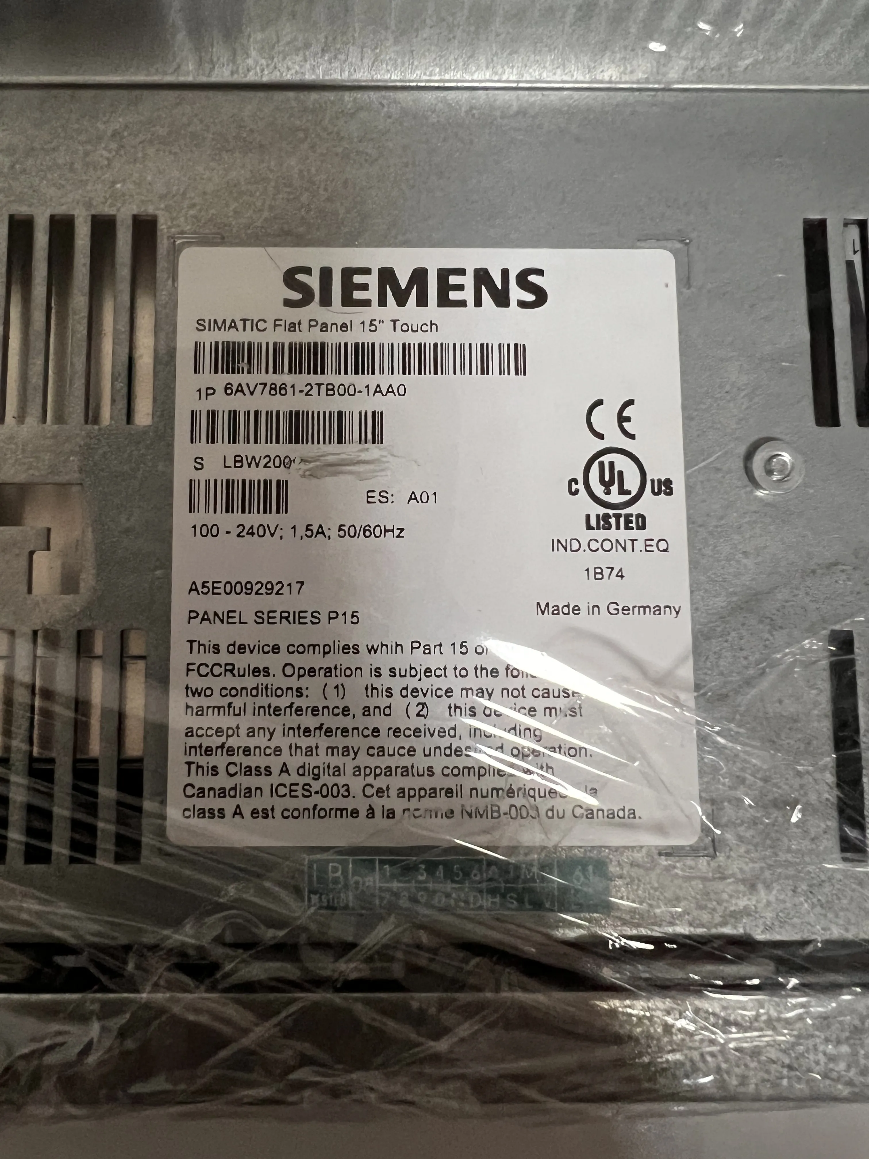 Siemens 6AV7861-2TB00-1AA0 IPC677C | 15"  thumbnail