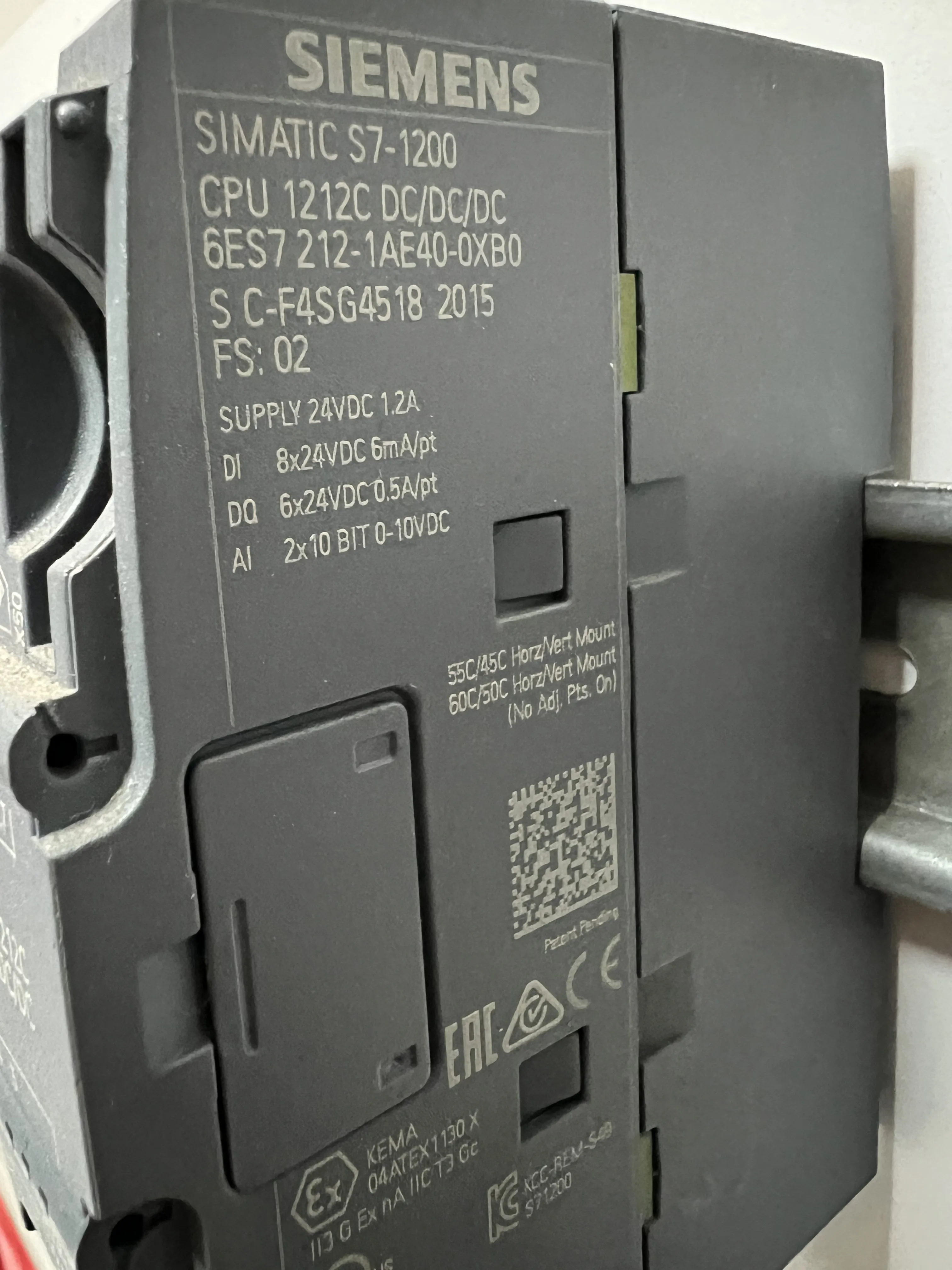 Siemens 6ES7212-1AE40-0XB0 S7-1200 CPU 1212C | Kompakt PLC thumbnail
