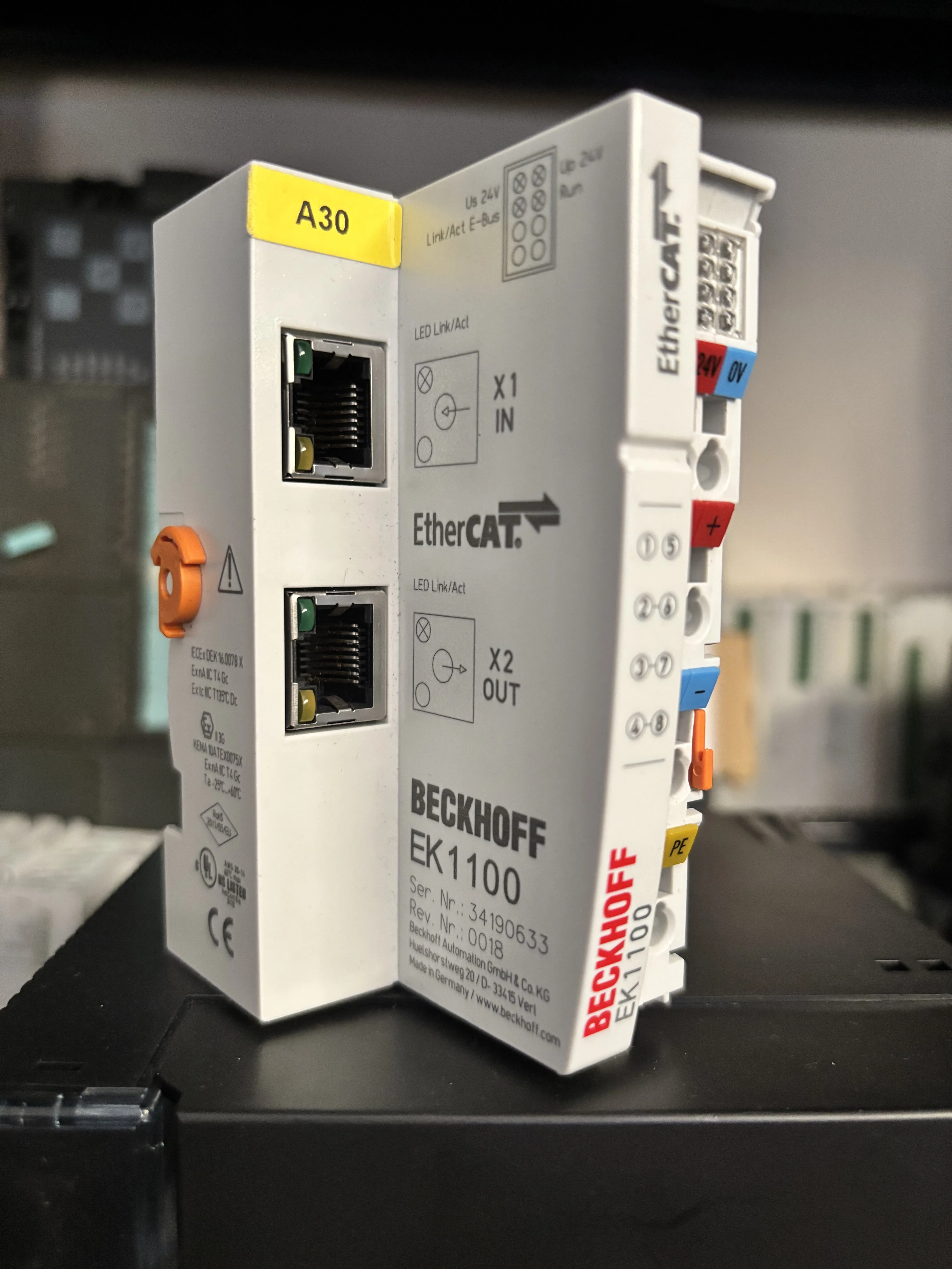 Product image: Beckhoff EK1100 EtherCAT Bus Coupler